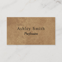 Modern minimaal kraftpapier visitekaartje