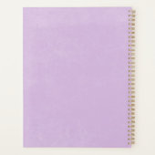 Modern minimaal lavendel Waterverf tulp monogram Planner (Achterkant)