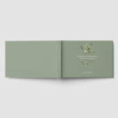 Modern Minimaal | Lente Groene Huwelijk Gastenboek (Volledig)