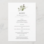 Modern Minimaal | Lente Groene Huwelijksmenu Menu (Voorkant)
