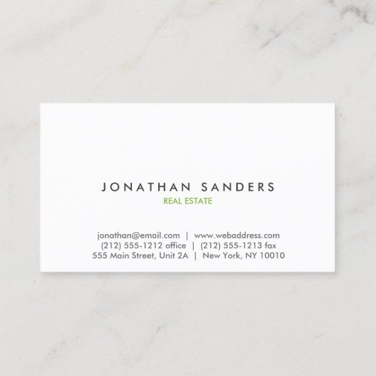 MODERN & MINIMAAL Lichtgrijs Visitekaartje (Achterkant)