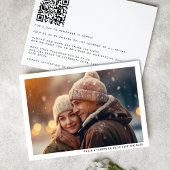 Modern minimaal Lijst Foto QR code Bruiloft Save The Date