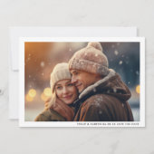 Modern minimaal Lijst Foto QR code Bruiloft Save The Date (Voorkant)