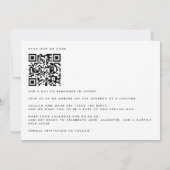 Modern minimaal Lijst Foto QR code Bruiloft Save The Date (Achterkant)