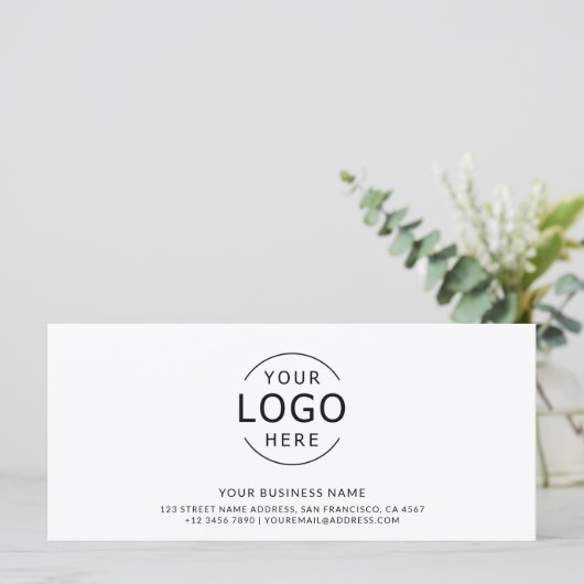 Modern minimaal Logo-cadeaubon (Staand voorkant)