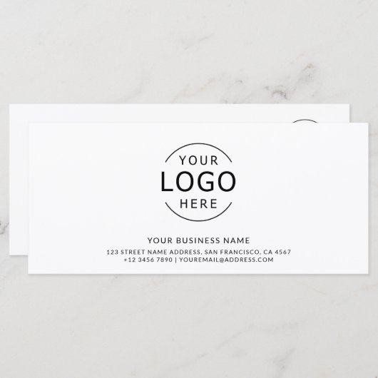 Modern minimaal Logo-cadeaubon (Voorkant / Achterkant)