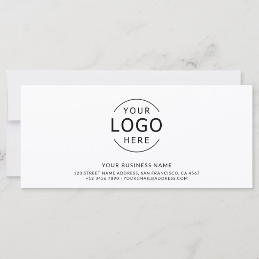 Modern minimaal Logo-cadeaubon (Voorkant)