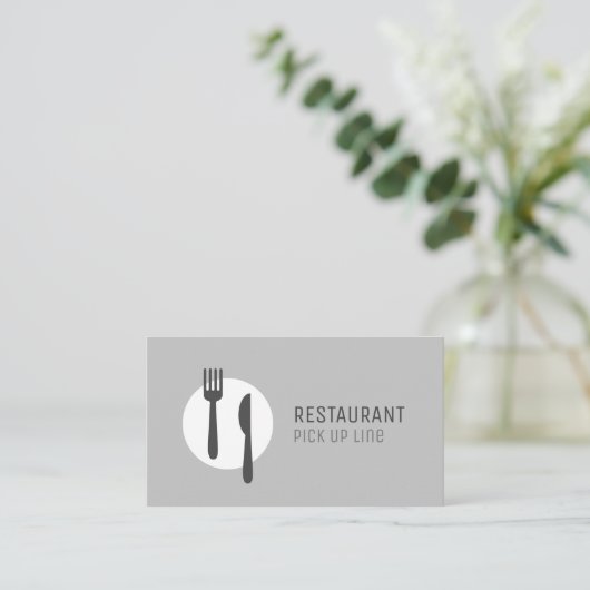Modern Minimaal Logo Keuken Bedrijf & Restaurant  Visitekaartje (Staand voorkant)