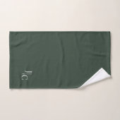 Modern minimaal Logo monogram eenvoudig bos groen Bad Handdoek (Handdoek)
