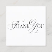 modern minimaal manuscript dank u voor uw orde vierkante visitekaartje (Voorkant)