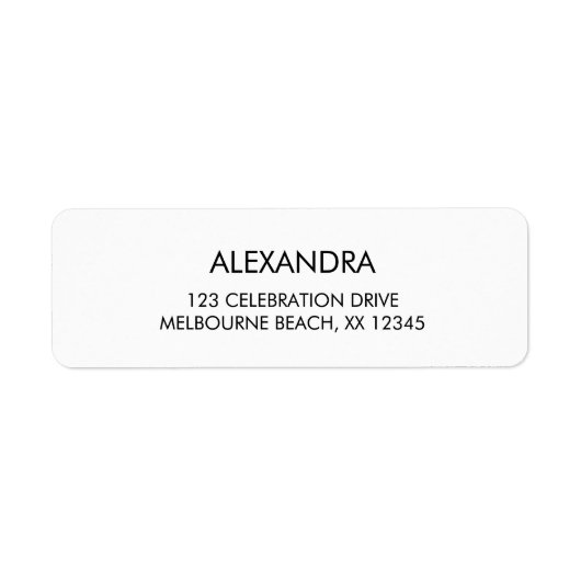 Modern Minimaal Manuscript Etiket (Voorkant)