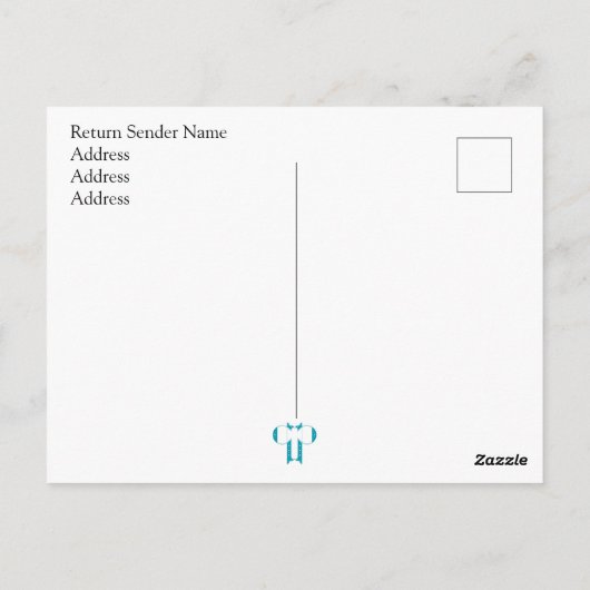 Modern | Minimaal medeleven | Bloem Briefkaart (Achterkant)