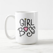 Modern Minimaal MEISJE BAAS | Retrotypografie Koffiemok (Links)