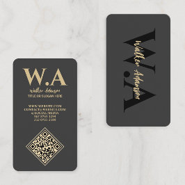 Modern Minimaal Monogram | Professioneel Marketing Visitekaartje