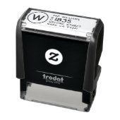 Modern Minimaal Monogram Retouradres Zelfinktende Stempel (Product)