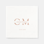 Modern minimaal monogram servet (Voorkant)