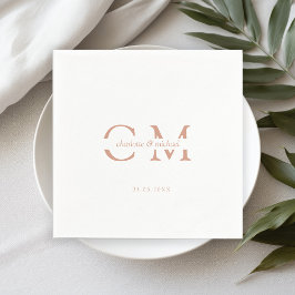 Modern minimaal monogram servet