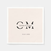 Modern minimaal monogram servet (Voorkant)