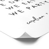 Modern Minimaal | Monogram Trouw Welkom Poster (Hoek)
