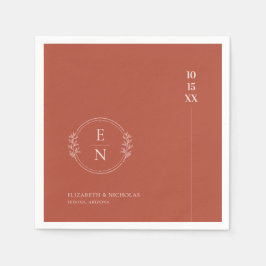 Modern Minimaal | Monogram Trouwservetten Servet