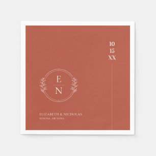 Modern Minimaal Monogram Trouwservetten Servet