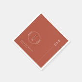 Modern Minimaal | Monogram Trouwservetten Servet (Hoek)