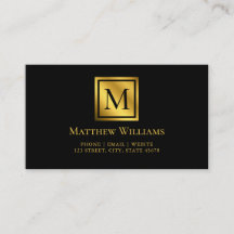 Modern Minimaal Monogram Zwart En Goud