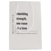 Modern Minimaal Motivatie Fysiotherapeut Gift Medium Cadeauzakje (Voorkant)