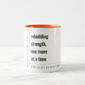 Modern Minimaal Motivatie Fysiotherapeut Gift Tweekleurige Koffiemok (Center)