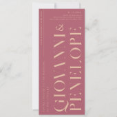 Modern minimaal | Mulberry Trouwgegevens & Kaart (Voorkant)