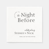 Modern minimaal | Nacht voor repetitie diner Servet (Voorkant)