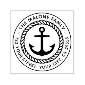 Modern minimaal nautisch ankerretouradres zelfinktende stempel (Design)