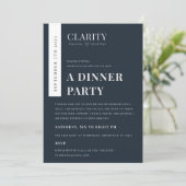 Modern Minimaal Navy Kraft Conferentie Evenement L Kaart (Staand voorkant)