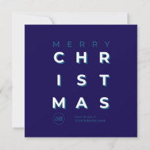 Modern Minimaal Navyblauw Kerst Bedrijfslogo