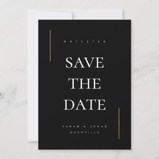 Modern Minimaal Niet-Foto Save The Date (Voorkant)