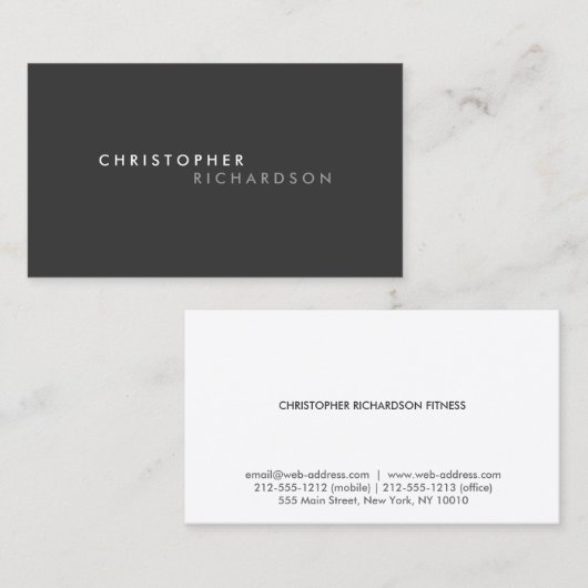 MODERN & MINIMAAL Nr. 7 Visitekaartje (Voorkant / Achterkant)