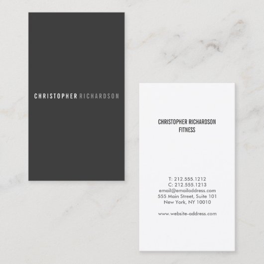 MODERN & MINIMAAL Nr. 8 Visitekaartje (Voorkant / Achterkant)