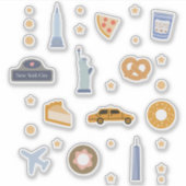 Modern Minimaal NYC-Icoon Sticker (Voorkant)