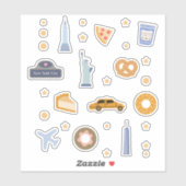 Modern Minimaal NYC-Icoon Sticker (Vel)