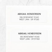 Modern minimaal ontwerp Basic 10 | Retouradres Etiket