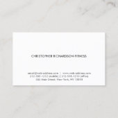 MODERN & MINIMAAL OP KOOLSTOFVEZEL VISITEKAARTJE (Achterkant)