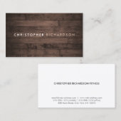 MODERN & MINIMAAL OP RUSTIEK BRUIN HOUT VISITEKAARTJE (Voorkant / Achterkant)