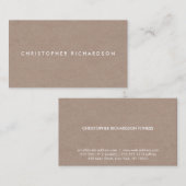 MODERN & MINIMAAL OP TAN CARDBOARD II VISITEKAARTJE (Voorkant / Achterkant)