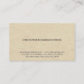 MODERN & MINIMAAL OP TAN KARTON VISITEKAARTJE (Achterkant)