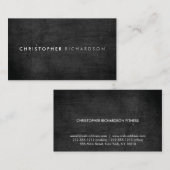 MODERN & MINIMAAL op ZWART HOUT II Visitekaartje (Voorkant / Achterkant)