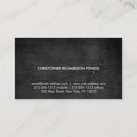 MODERN & MINIMAAL op ZWART HOUT II Visitekaartje (Achterkant)