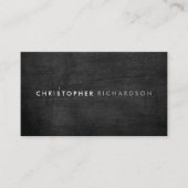 MODERN & MINIMAAL op ZWART HOUT II Visitekaartje (Voorkant)