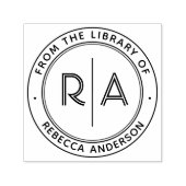 Modern Minimaal Open Monogram Uit de Bibliotheek v Zelfinktende Stempel (Design)