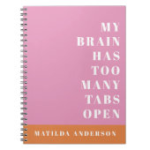 Modern minimaal oranje en roze notitieboek (Voorkant)