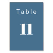Modern Minimaal pastelblauw - Tafelnummer Kaart (Voorkant)